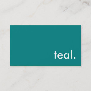 teal. business card