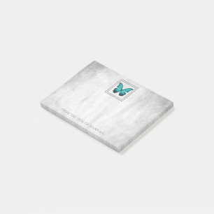 Teal Butterfly Personalized Notes