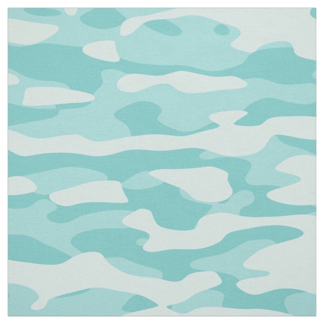 Teal Camo Fabric (Swatch)