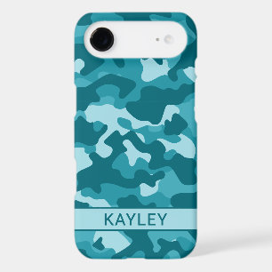 Teal Camouflage Personalized