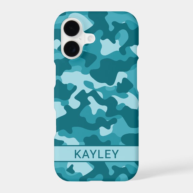 Teal Camouflage Personalized (Back)