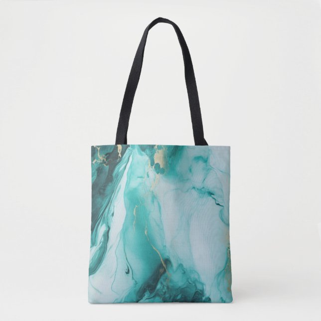 Teal Carrara Tote Bag (Front)