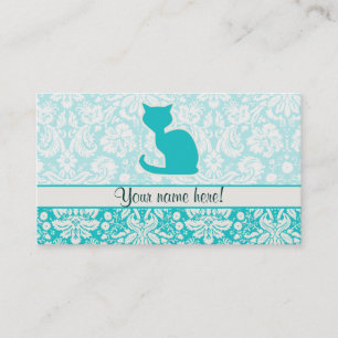 Teal Cat Business Card