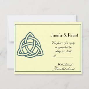 Teal Celtic Knot Response Card