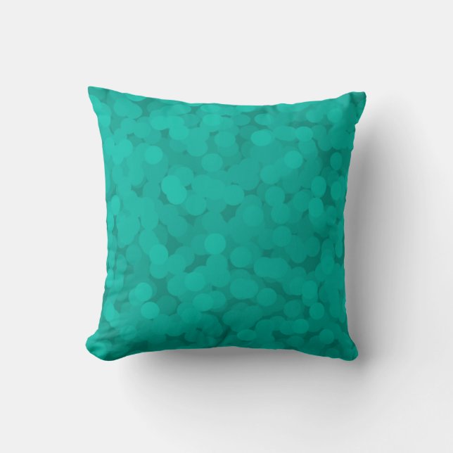 Teal Champagne Bubbles Pillows (Front)