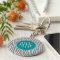 Teal Charcoal Chevrons Custom Monogram