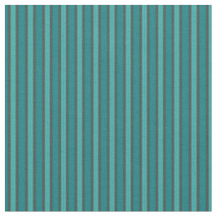 Teal & Charcoal Gray Variegated Vertical Stripes Fabric