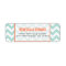 Teal Chevron Address Label