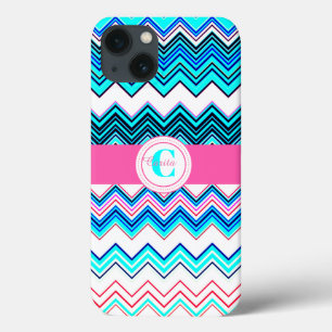 Teal Chevron Tough Extreme iPhone X Case