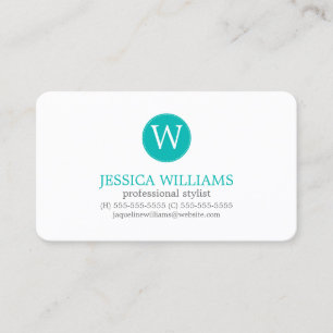 Teal Chevrons Pattern Business Card