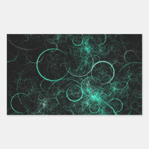 Teal Circles Sticker