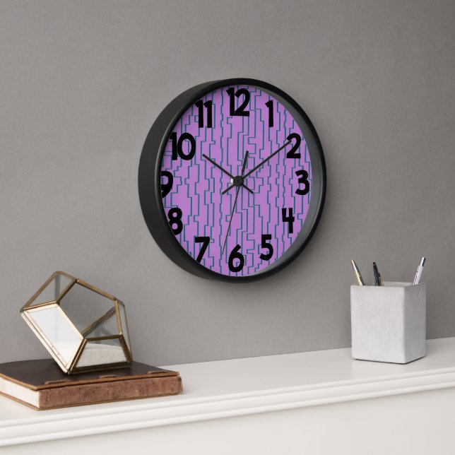 Teal Circuit Lines  Clock (Office)