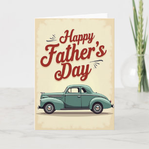 Teal Classic Fathers Day Card