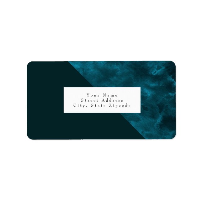 Teal Colour Block Label (Front)