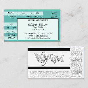 teal concert ticket