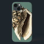 Teal Conch Shell iPhone 13 Case<br><div class="desc">In this beautiful, classic black and white conch shell, you can see the shading of a natural seashell very sharp and clear. You can image yourself at the beach hunting for shells or playing in the sand. Get this nautical styled teal conch shell art on your favourite products today!</div>