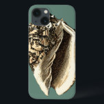 Teal Conch Shell iPhone 13 Case<br><div class="desc">In this beautiful, classic black and white conch shell, you can see the shading of a natural seashell very sharp and clear. You can image yourself at the beach hunting for shells or playing in the sand. Get this nautical styled teal conch shell art on your favourite products today!</div>