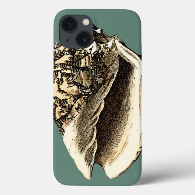 Teal Conch Shell Case-Mate iPhone Case (Back)