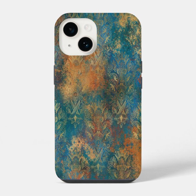 Teal Cooper Patina      iPhone Case (Back)
