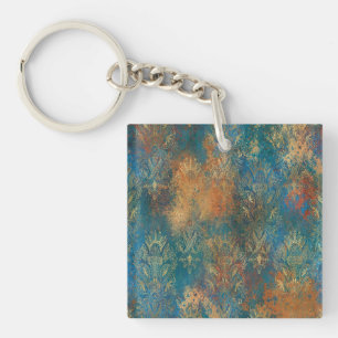 Teal Cooper Patina    Keychain