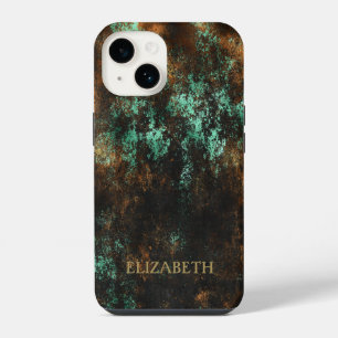 Teal Cooper Patina Metallic iPhone 14 Case