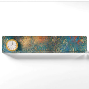 Teal Cooper Patina Nameplate