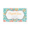 Teal Coral and Orange Retro Floral Damask
