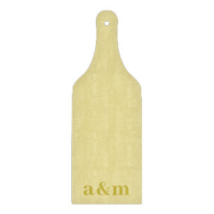Teal Couple Initials Monogram Minimalist Cutting Board