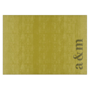 Teal Couple Initials Monogram Minimalist Cutting Board