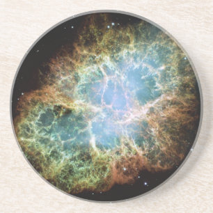 Teal Crab Nebula Coaster