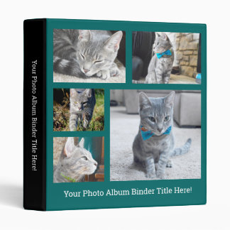 Teal Create Your Own Collage Personalized Photo Binder
