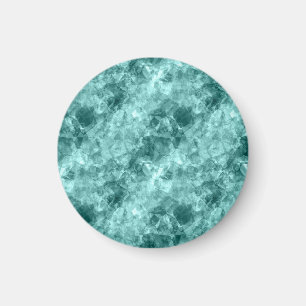 Teal Crumpled Texture Magnet