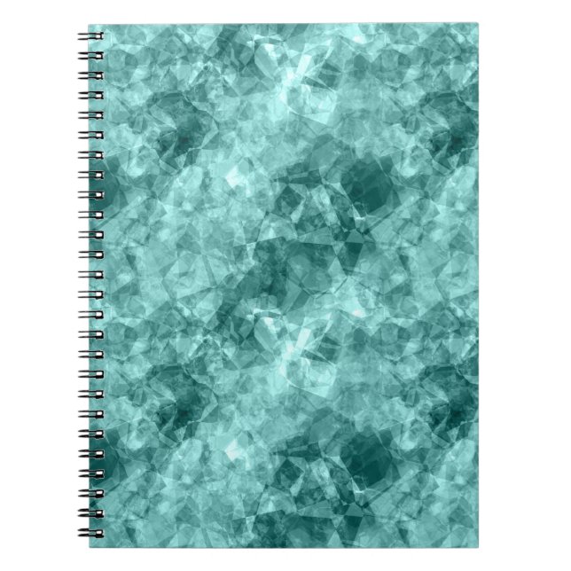 Teal Crumpled Texture Notebook (Front)