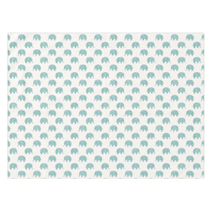 Teal Cute Elephant Pattern Tablecloth
