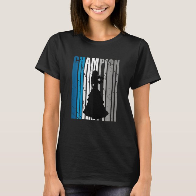 Teal Cute Womens Violin Champion Birthday Coach Co T-Shirt (Front)