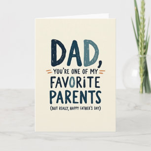 Teal Dad Fathers Day Card