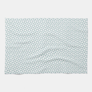 Teal Daisies Outline Kitchen Towel