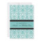 Teal Damask 21st Birthday Party Invitations