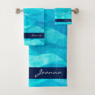 Teal Decorative Bath Towel Set