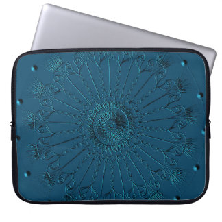 Teal Decorative Laptop Sleeve