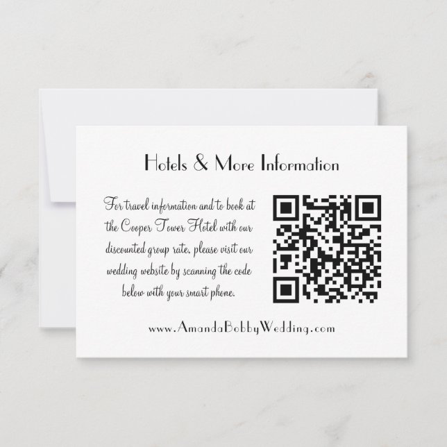 Teal Destiny Vegas Wedding Information Insert Invitation (Front)