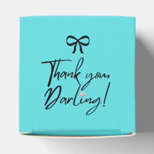 Teal & Diamond Favor Box