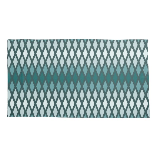 Teal Diamond Ombre Pillowcase (Back)