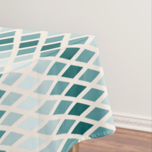 Teal Diamond Ombre Tablecloth