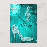 Teal Disco Ball Sparkle Heels RSVP