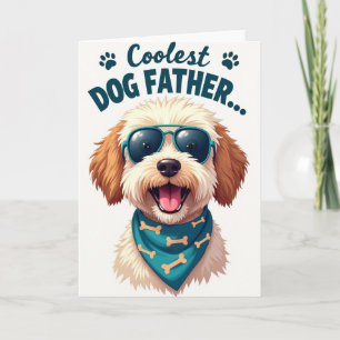 Teal Dog Fathers Day Card