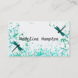Teal Dragonflies Business Card