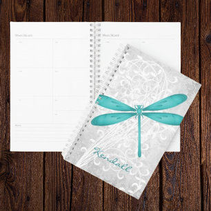 Teal Dragonfly Personalized Planner