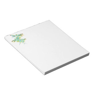 Teal Dragonfly splatter  Notepad
