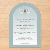 Teal Dragonfly Wedding